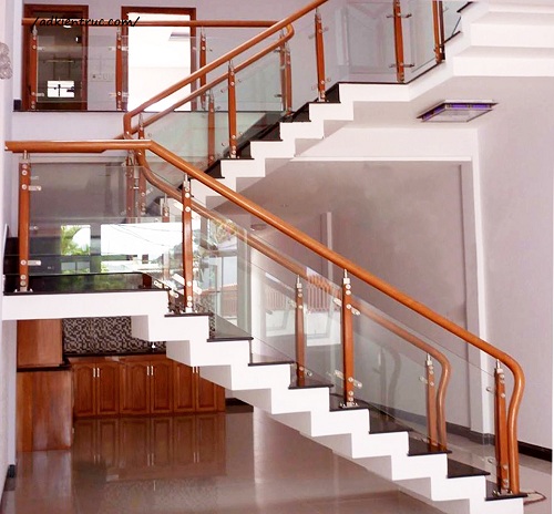 Cầu thang tay vịn nhựa CTTV7 - www.cauthangdep.com.vn